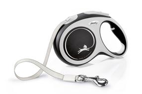 Automaatne jalutusrihm Flexi Comfort, valge v./must v., M 5m