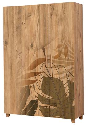 Skapis Kalune Design Leva Forest, brūna krās., 48 cm x 120 cm x 189 cm