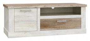 TV skapītis Forte Duro, ozola krās./priedes krās., 52 cm x 139.6 cm x 52 cm