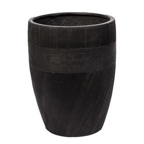 Puķu pods Domoletti RP17-586, akmens, Ø 27 cm, antracīta krās.
