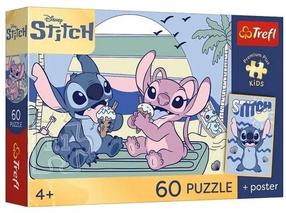 Puzle Trefl Fun with Stitch, 27 cm x 20 cm, 60 gab.