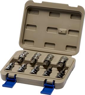Komplekts Irimo HEX bit socket set 1/2" 4-17