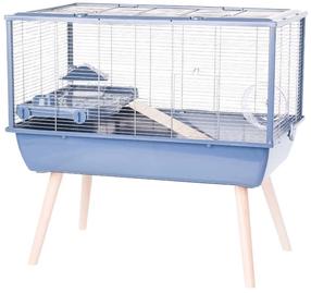  Grauzēju būris Zolux Neolife 80 Hamster, 78 cm x 48 cm x 75 cm, zila krās.