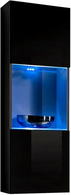 Vitrina ASM Fly 22, juoda, 40 cm x 29 cm x 126 cm