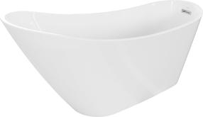 Vonia, laisvai pastatoma Mexen Oviedo, 170 cm x 76 cm x 82 cm, ovalas, balta sp./chromo sp.