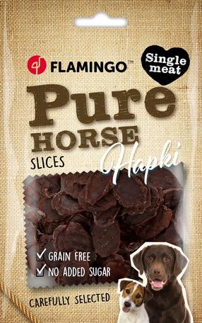 Skanėstas šunims Flamingo Hapki Pure Slices, arkliena, 0.085 kg