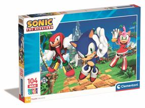 Puzle Clementoni Sonic 25764, 42 cm x 62 cm, 104 gab., daudzkrāsaina