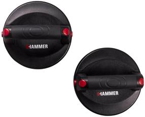 Spordikaupade tarvik, kätekõverdustoed Hammer Magnetic Push Up Twister 66305, 18 cm, 1 kg, must v., 2 tk