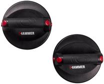 Sporta preču aksesuārs, atspiešanās rokturi Hammer Magnetic Push Up Twister 66305, 18 cm, 1 kg, melna krās., 2 gab.