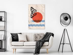 Reprodukcija Artgeist Butterfly And Sunrise DKNW0907, 40 cm x 60 cm