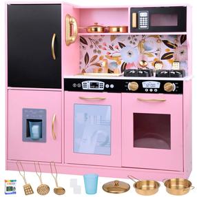 Игровая кухня, набор кухонной техники Retro ZA5268, золотой цв./розовый цв.