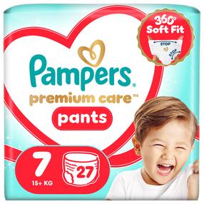 Подгузники-трусики Pampers Premium Pants, 7 размер, 15 кг, 27 шт.