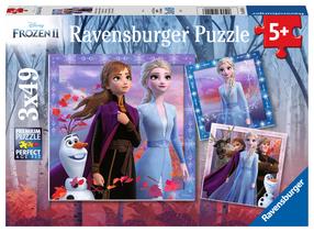Dėlionė 3in1 Ravensburger Kraina Lodu 2, 147 vnt.