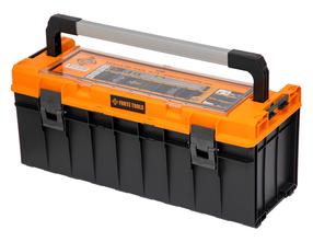 Įrankių dėžė Forte Tools SKRQPRO700POMLT002, 65 cm x 27.2 cm x 27 cm, juoda sp./geltona sp.