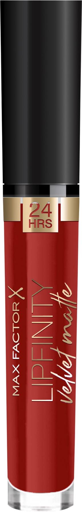 Lūpų dažai Max Factor Lipfinity Velvet Matte, 3.5 ml, 25 red luxury