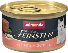 Mitrā kaķu barība Animonda Vom Feinsten Mousse, vistas gaļa/lasis, 0.085 kg