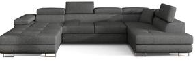Kampinė sofa Rodrigo Inari 96, tamsiai pilka sp., dešininė, 202 x 345 cm x 90 cm