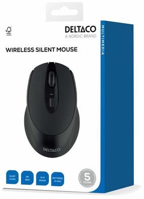 Bezvadu datora pele Deltaco MS-804, 2.4 ghz wireless, tumši pelēka krās.