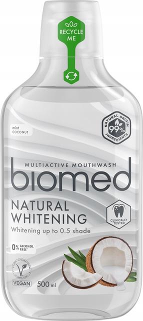 Burnos skalavimo skystis Biomed Natural Whitening, kokosų skonio, 500 ml