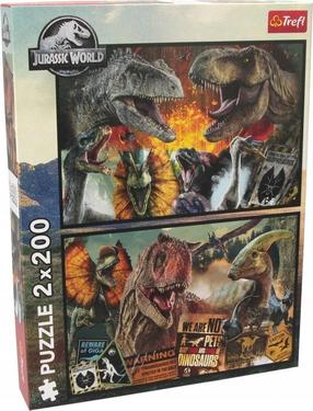 Puzle 2in1 Trefl Jurassic Word 13316, 27.5 cm x 41 cm, 400 gab., daudzkrāsaina