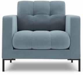 Atpūtas krēsls Cosmopolitan Design Velvet Bali, melns krās./gaiši zila krās., 96 cm x 87 cm x 75 cm