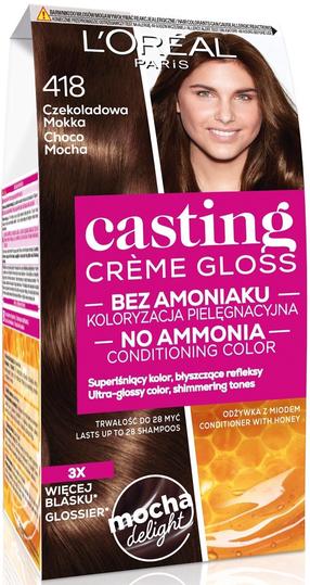 Plaukų dažai L’Oréal Paris Casting Creme Gloss, choco mocha sp., 418, 180 ml