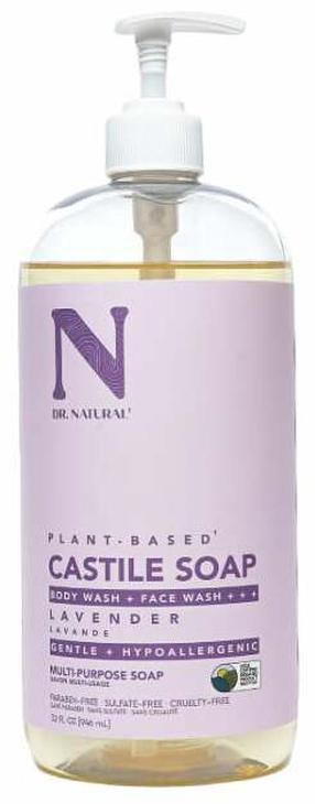 Šķidrās ziepes Dr. Natural Castile Liquid Lavender, 946 ml