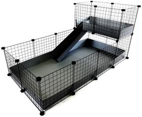 Puur närilistele C&C Modular Cage, 145 cm x 75 cm x 75 cm, must v.