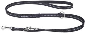 Šuns pavadėlis Amiplay Reflective, juoda sp., 1-2m x 1.5cm