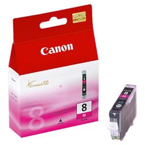Tintes printera kasetne Canon CLI-8M Magenta, sarkana krās.