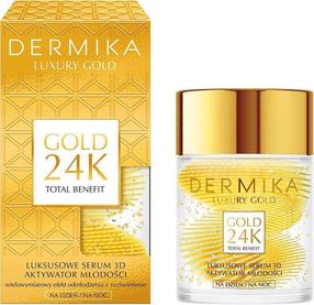 Veido serumas Dermika Luxury Gold 24K Total Benefit 3D, 60 g, 40+