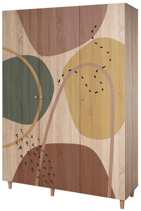 Riidekapp Kalune Design Lena 911, pruun v., 52 cm x 135 cm x 192 cm