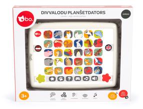 Žaislinis planšetinis kompiuteris Bo. Bilingual, LV, EN, balta sp./įvairių spalvų