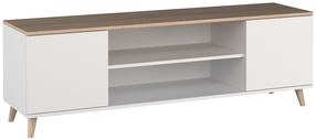 TV staliukas ADRK Petra, balta sp./sonoma ąžuolo sp., 155 cm x 40 cm x 50 cm