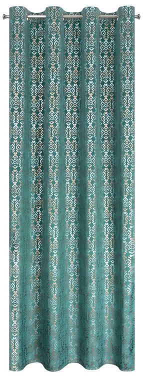 Nakts aizkari ZKLG-06, zelta krās./tirkīza krās., 140 cm x 250 cm