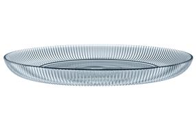 Servēšanas šķīvis Maku 655780, 30 cm x 2.5 cm, 30 cm, Caurspīdīga krās./Zila krās.