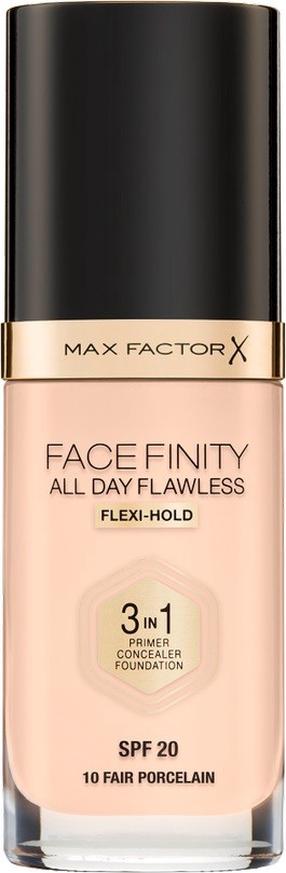 Grima bāze Max Factor Facefinity 3in1, gaiši brūna krās., 10 fair porcelain, 30 ml