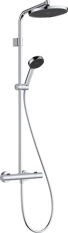 Dušas komplekts ar termostata jaucējkrānu Hansgrohe Activera S240 1 Jet, hroma krās.