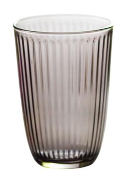 Glāžu komplekts Hermia Splendid, stikls, 0.395 l, 4 gab., pelēka krās.