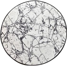 Vonios grindų kilimėlis Foutastic Marble 359CHL4272, balta sp./juoda sp., 100 cm x 100 cm, Ø 100 cm