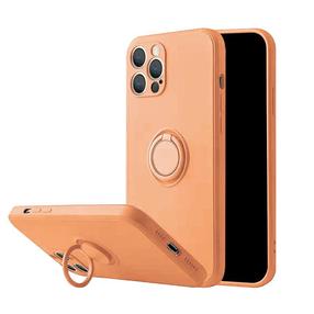 Telefono dėklas Mocco Pastel Ring For Apple iPhone 12 Max, oranžinė sp., Apple