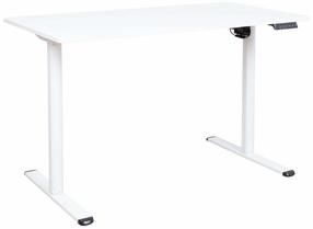 Kompiuterio stalas reguliuojamo aukščio Home4you Ergo Light 18711, 120 cm x 60 cm, 72.5 - 117.5 cm, balta sp.