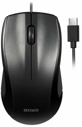 Vadu datora pele Deltaco MS-711-C, usb type-c, melna krās.