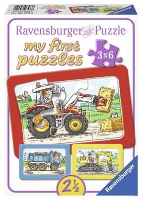Пазл 3in1 Ravensburger Mini My First Puzzle 065738, 17 см x 11 см, 18 шт., многоцветный