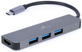 USB centrmezgls Gembird USB Type-C Multi-Port Adapter A-CM-COMBO2-01, 9 cm