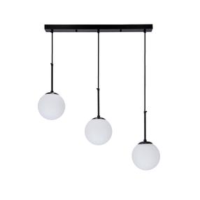 Šviestuvas kabinamas Candellux Lighting Pompei, E27, 3 x 40 W, balta sp. / juoda sp., 15 x 15 cm