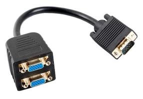 Adapteris Lanberg VGA / VGA x2 VGA x 2, VGA, 0.2 m, juoda sp.