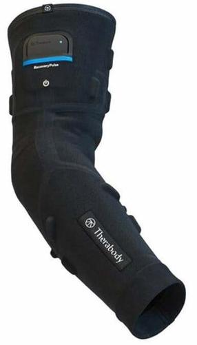 Kompresijas masāžas aparāts Therabody RecoveryPulse Arm Sleeve S, melna krās.