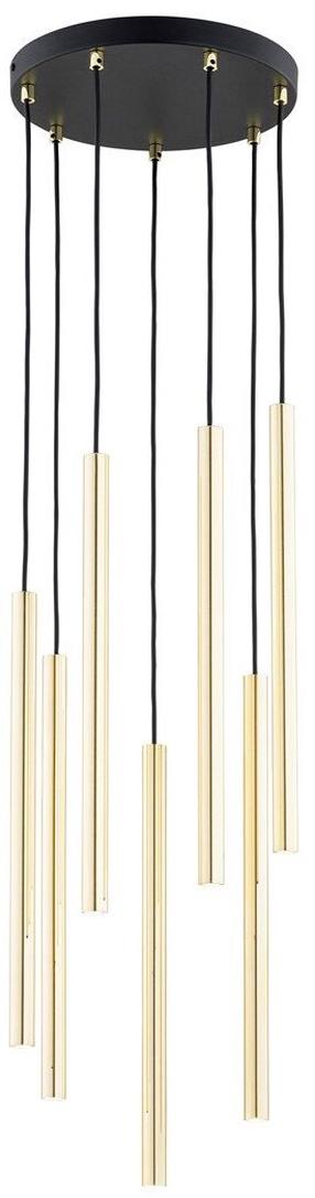 Lampa karināms Emibig Selter 1332/7PREM, G9, 7 x 8 W, zelta krās. / melna krās.