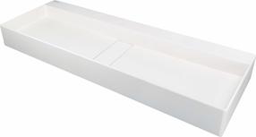 Умывальник для ванной комнаты Deante Blur CQB_AU1S, гранит, 100 см x 40 см x 7.6 см, алебастр цв.